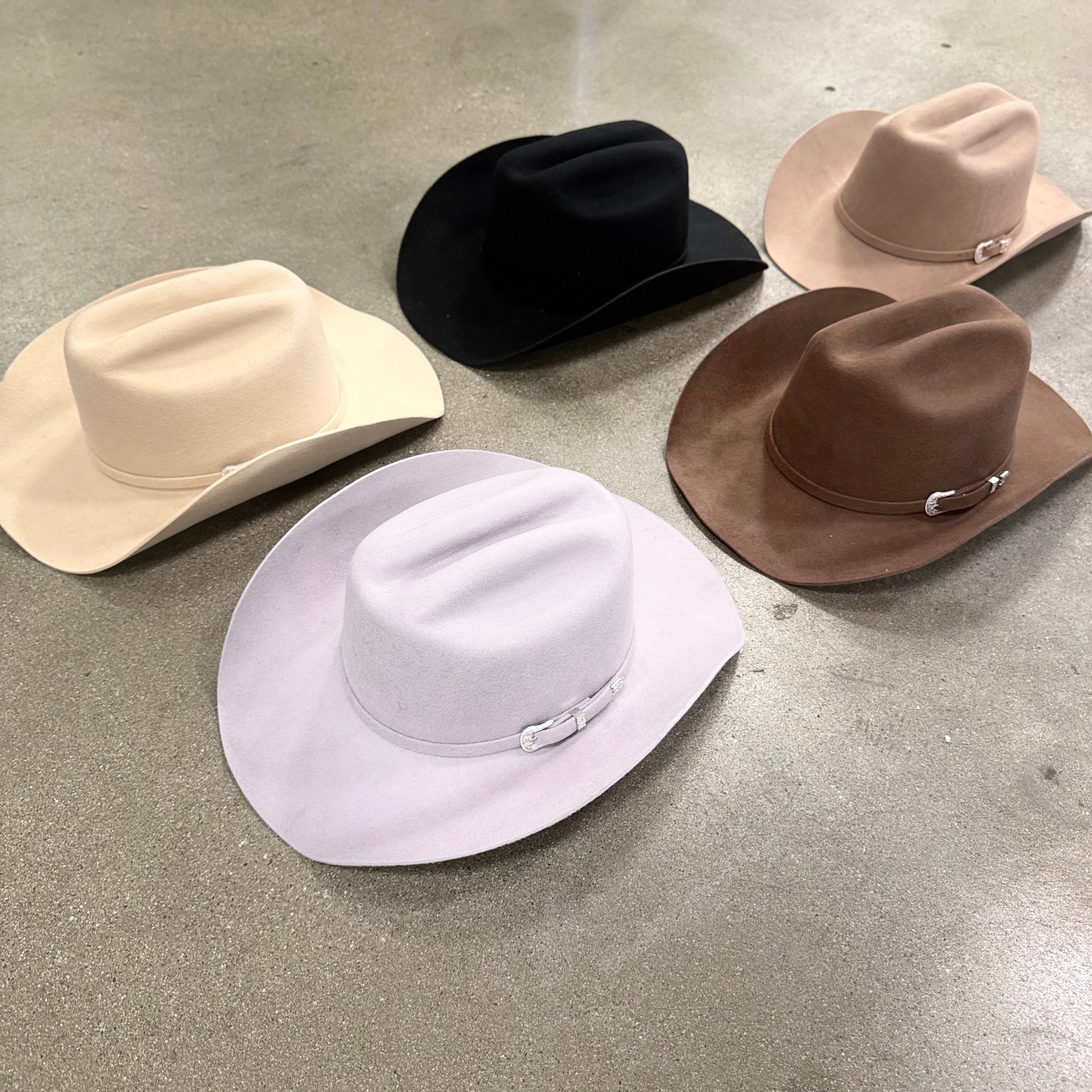 Australian Wool Cattleman Cowboy Hat Silver Buckle Belt