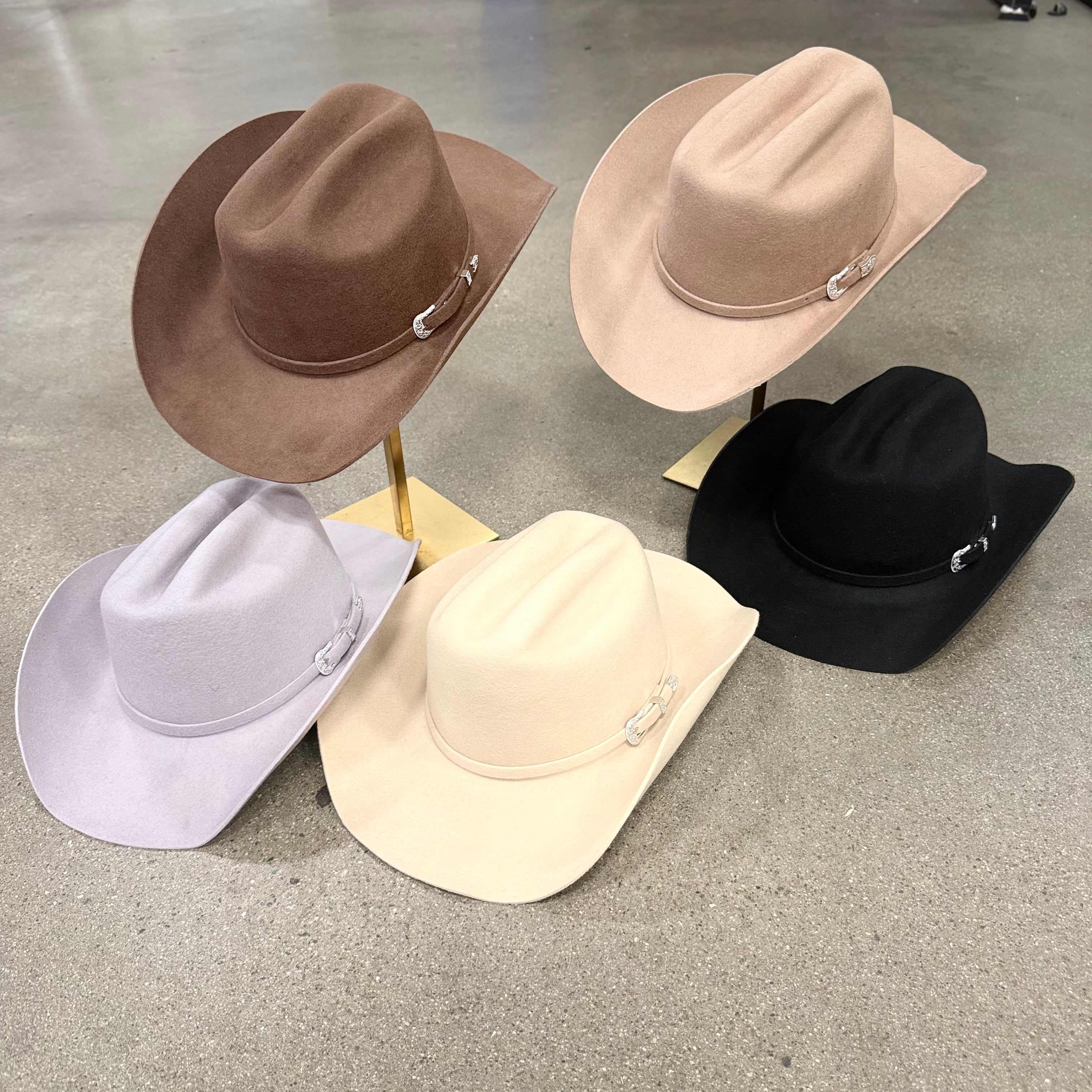 Wool Cattleman Hat – Silver Buckle Belt Western