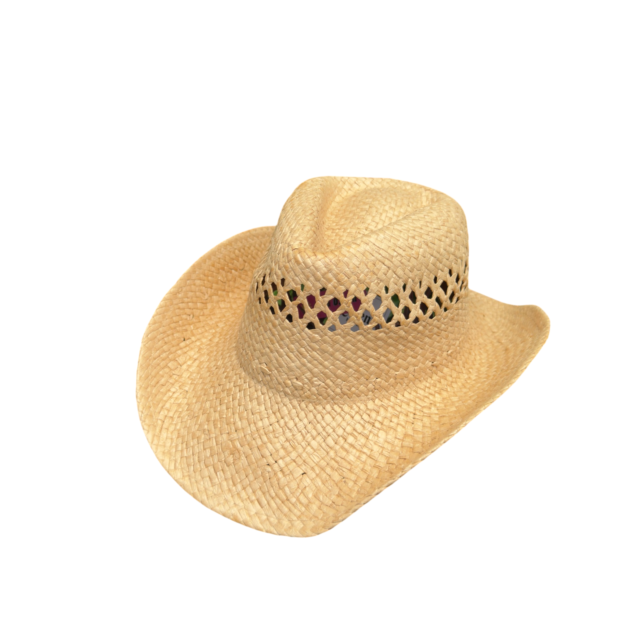 Open Weave Straw Cowboy Hat