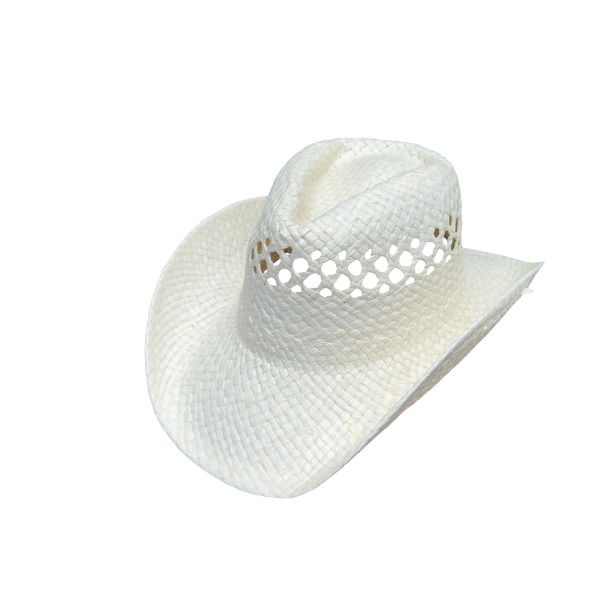 Open Weave Straw Cowboy Hat