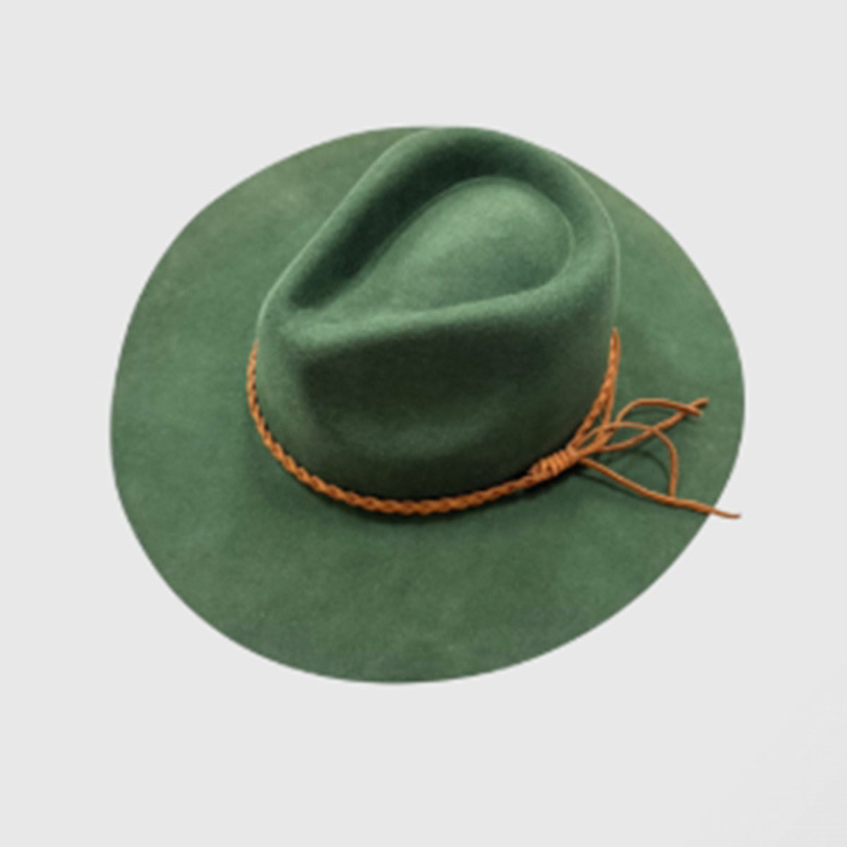 Wool Rancher Hat w/ Suede Braid Belt