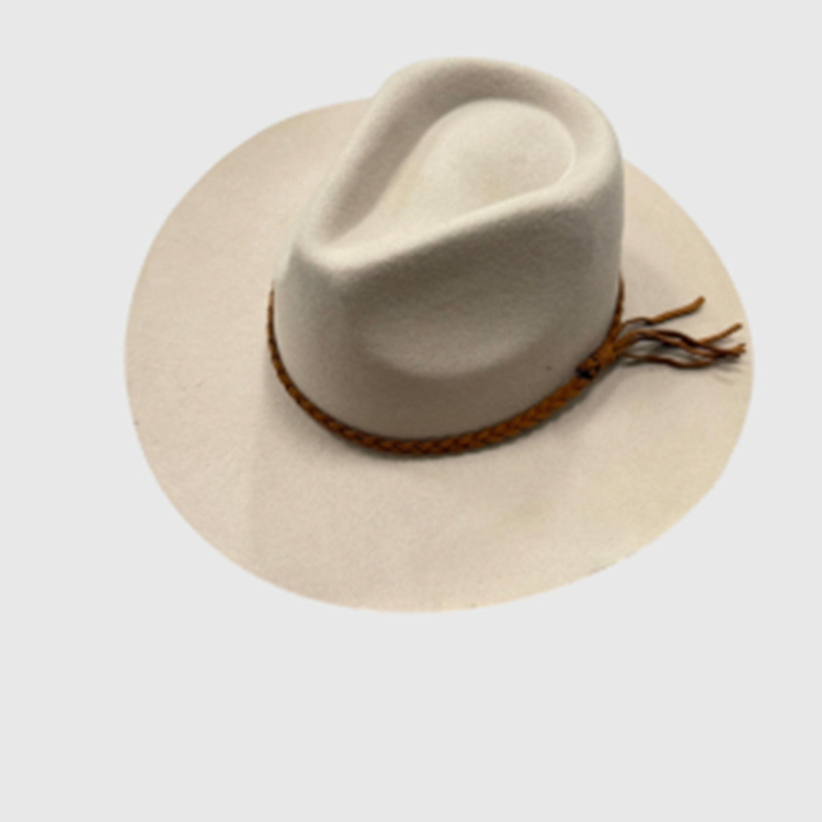 Wool Rancher Hat w/ Suede Braid Belt