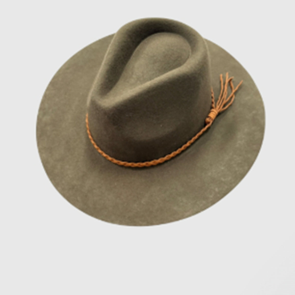 Wool Rancher Hat w/ Suede Braid Belt