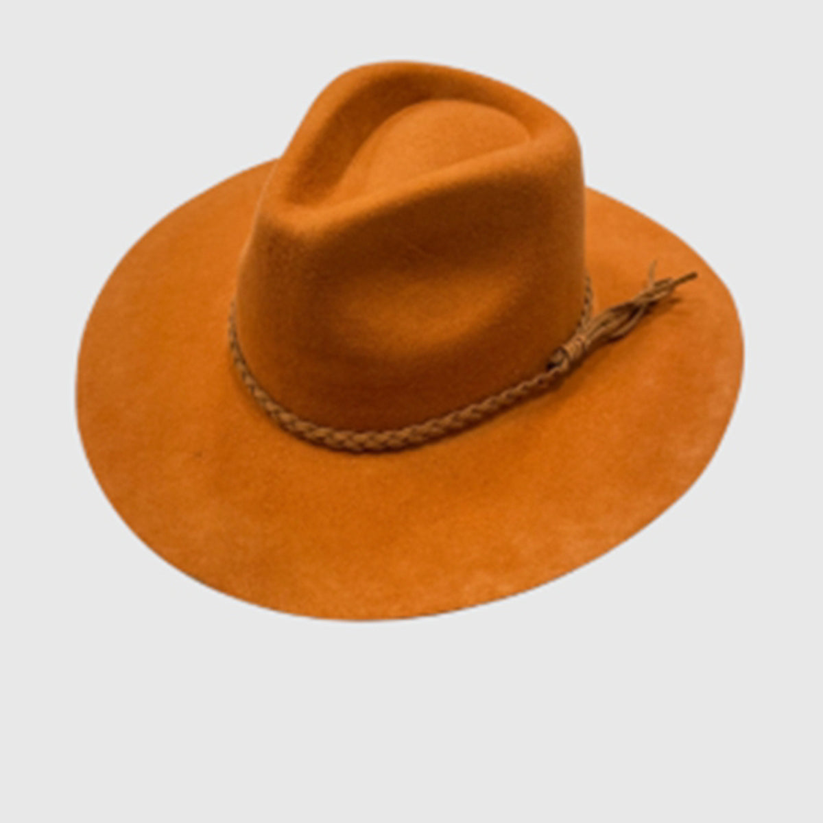 Wool Rancher Hat w/ Suede Braid Belt
