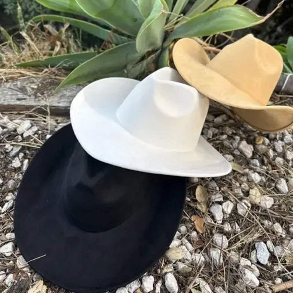 VEGAN SUEDE COWBOY HAT