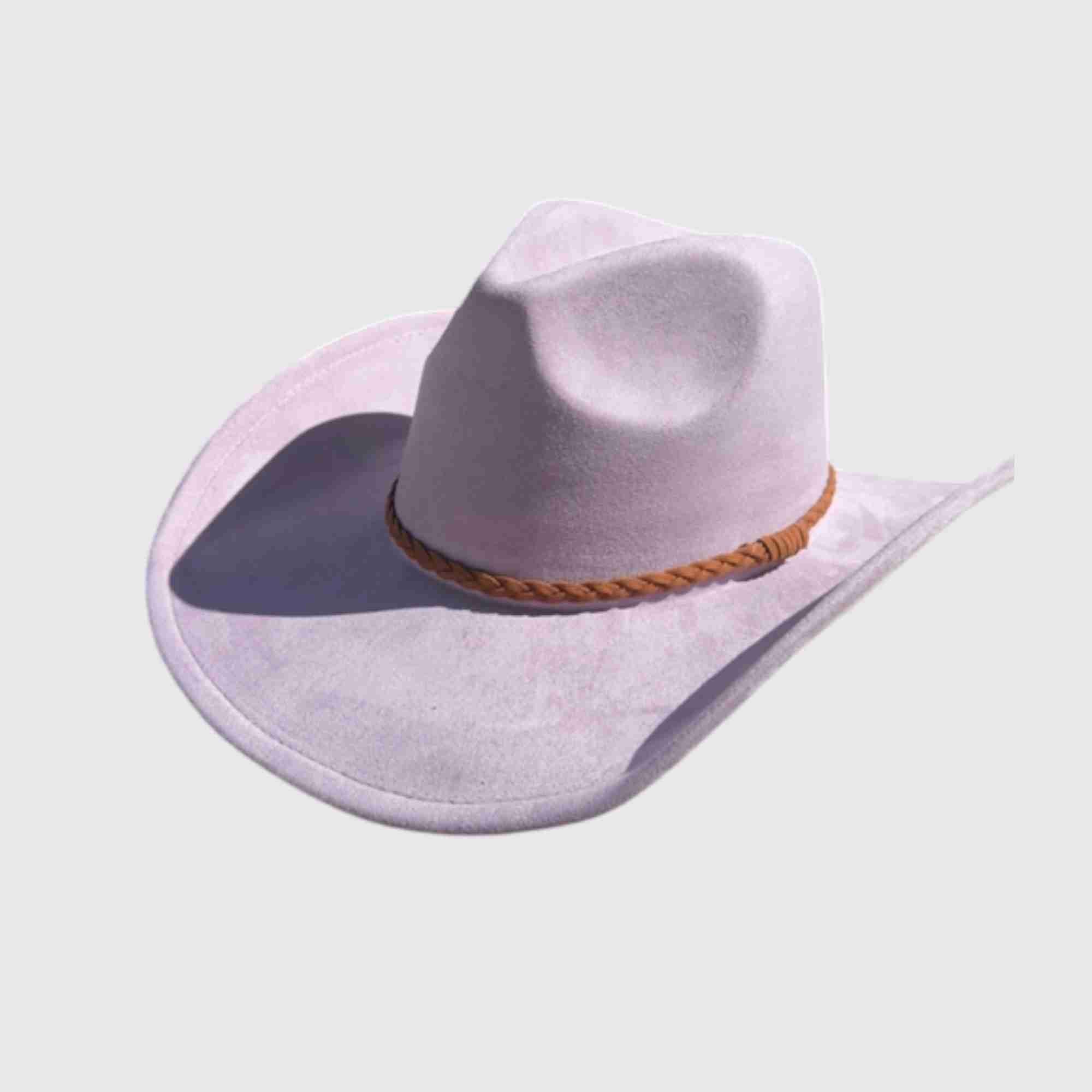 Vegan Suede Cowboy Hat – Braided Band Western