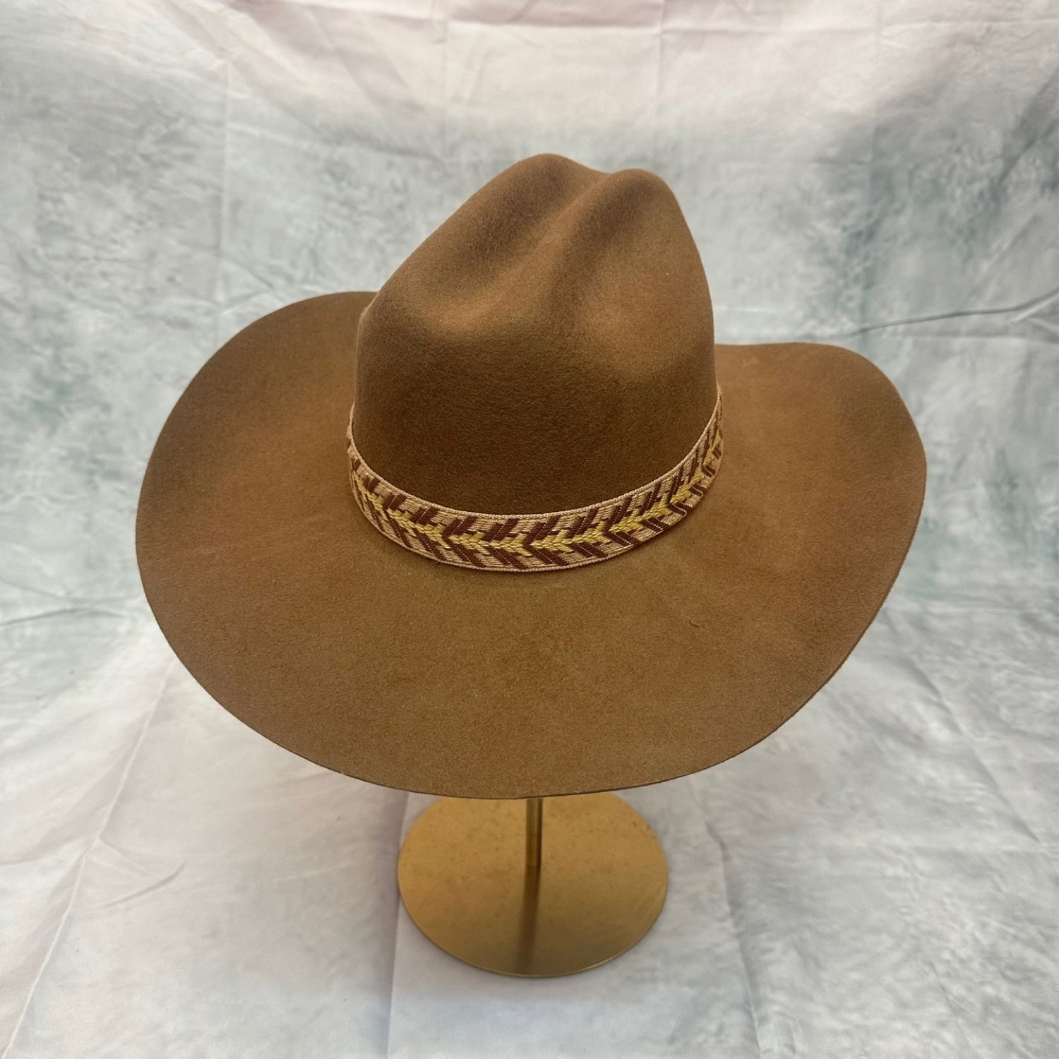 AUSTRIAN WOOLVINTAGE  CATTLEMAN  HAT WITH JAQUARD TAPE