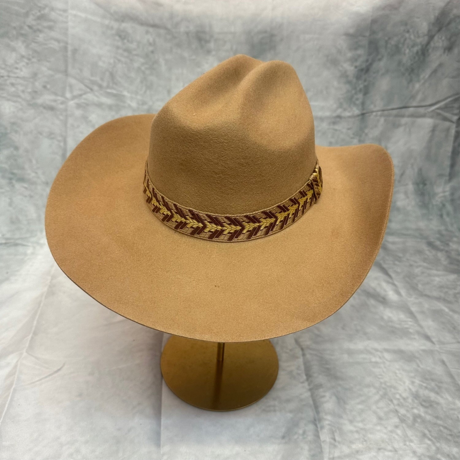 AUSTRIAN WOOLVINTAGE  CATTLEMAN  HAT WITH JAQUARD TAPE