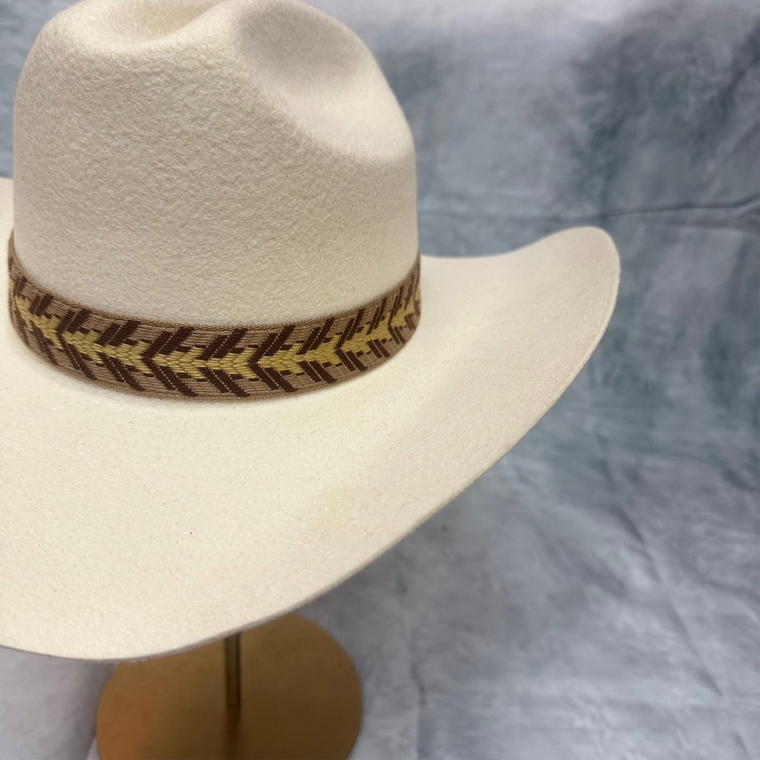 AUSTRIAN WOOLVINTAGE  CATTLEMAN  HAT WITH JAQUARD TAPE