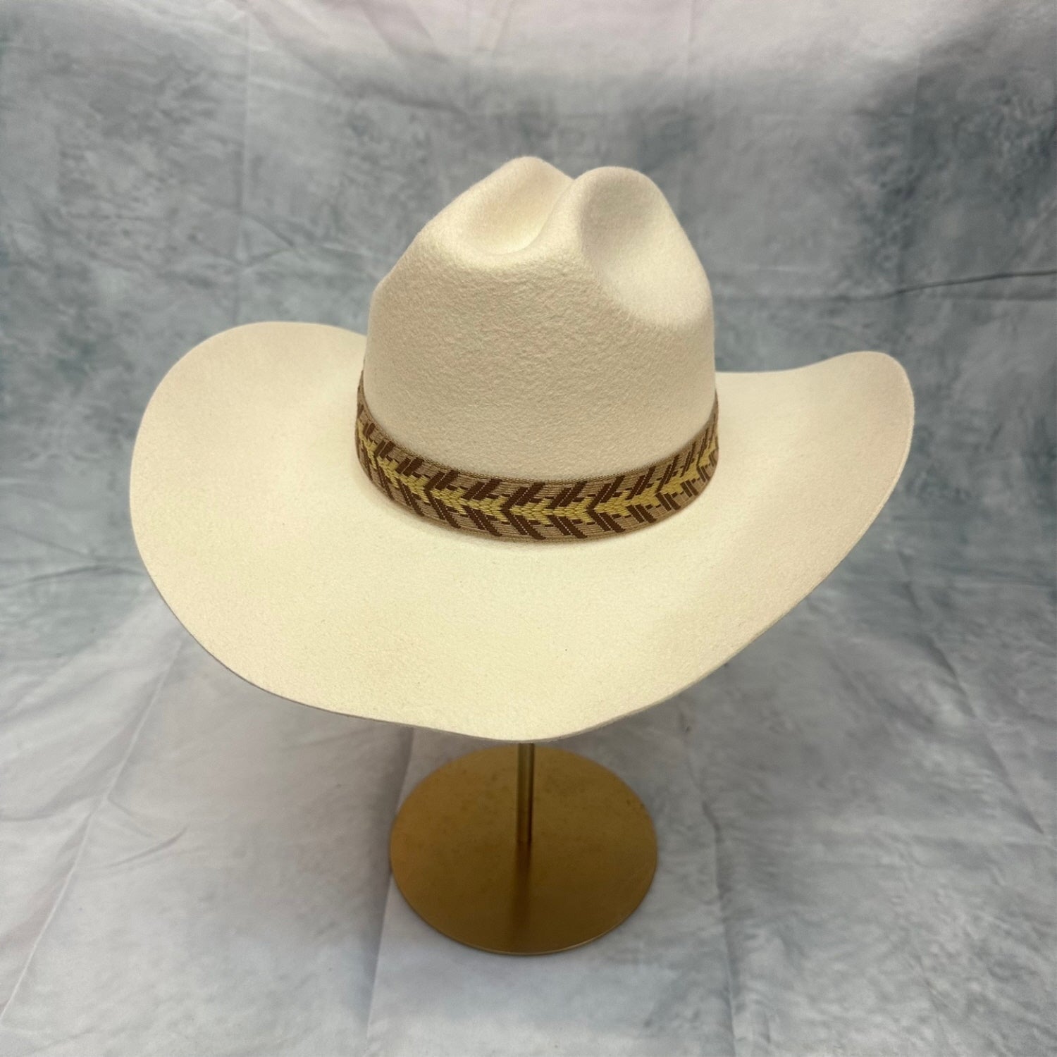 AUSTRIAN WOOLVINTAGE  CATTLEMAN  HAT WITH JAQUARD TAPE