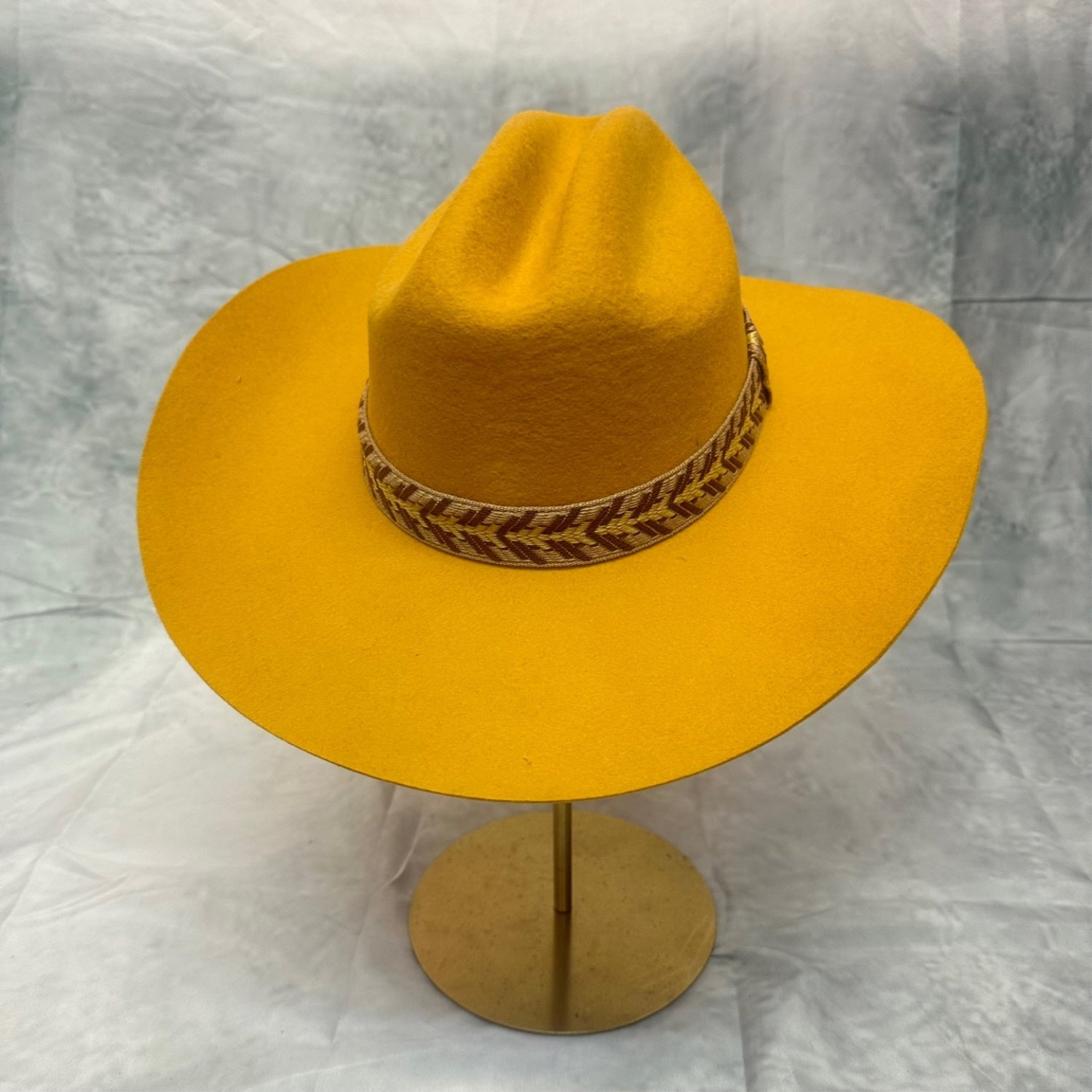 AUSTRIAN WOOLVINTAGE  CATTLEMAN  HAT WITH JAQUARD TAPE