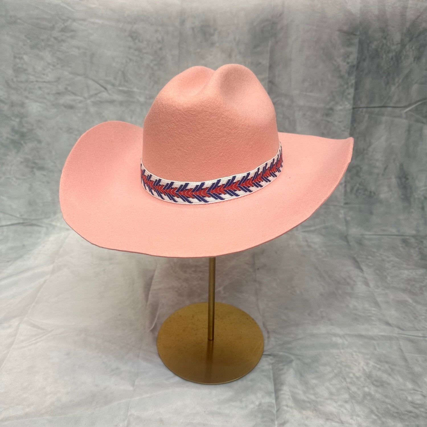 AUSTRIAN WOOLVINTAGE  CATTLEMAN  HAT WITH JAQUARD TAPE