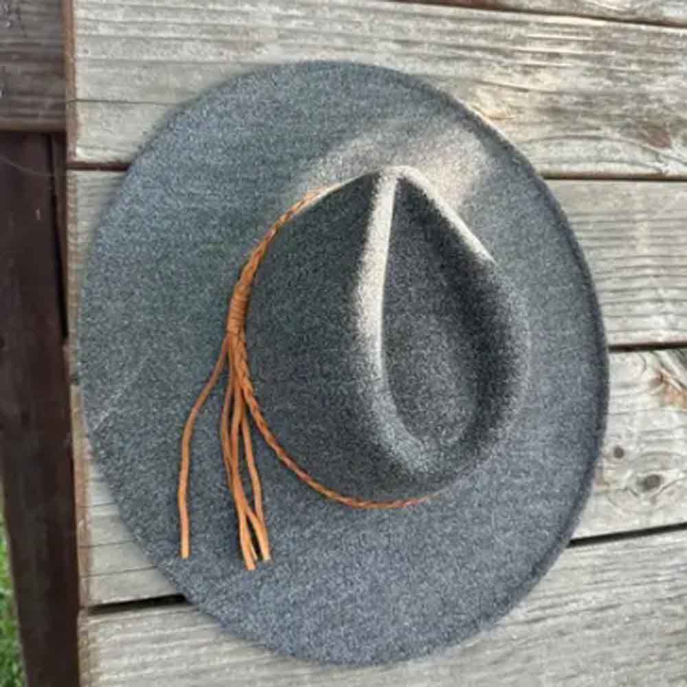 VEGAN FELT FEDORA W/ BRAID TUSSLE