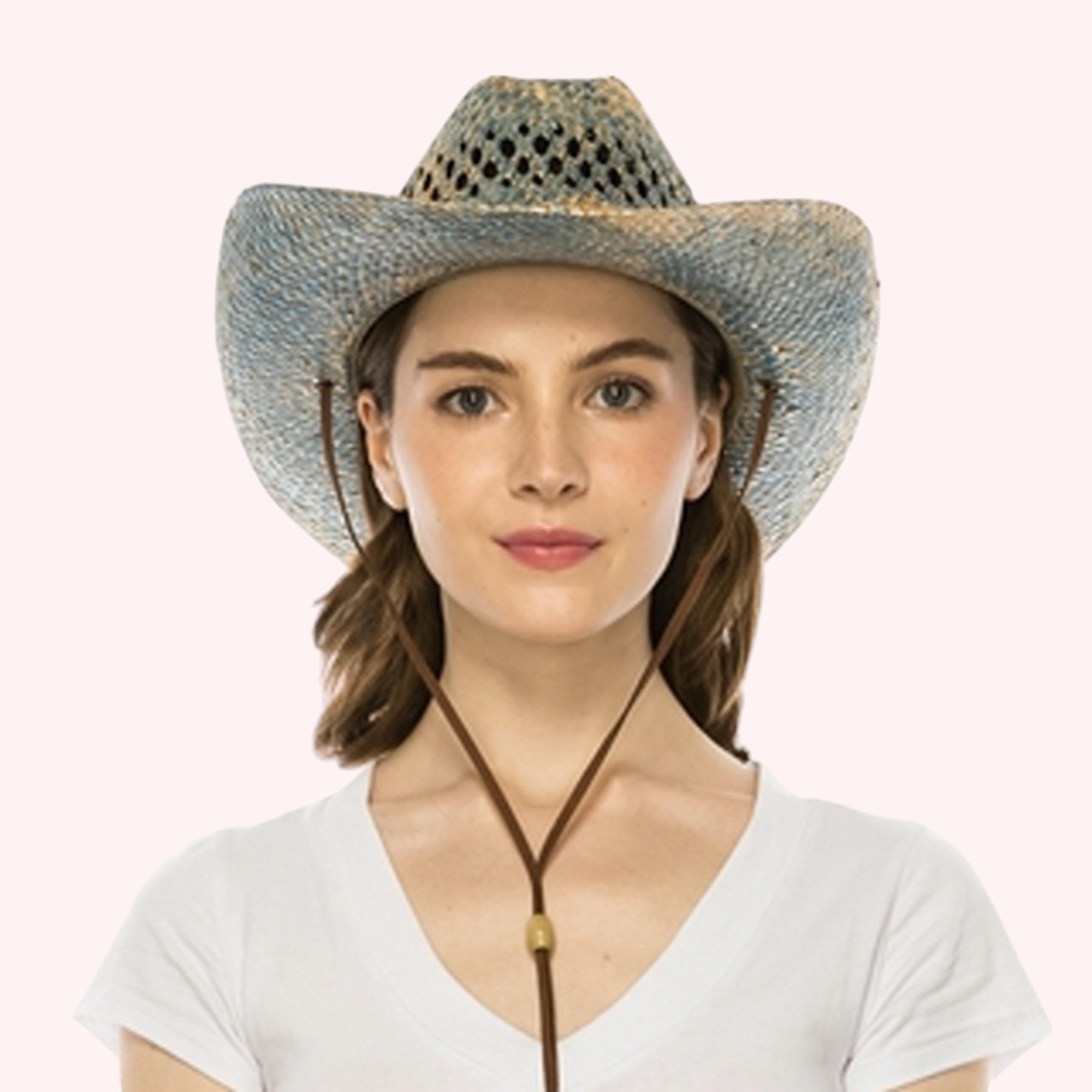 Blue Stain Seagrass Cowboy Hat