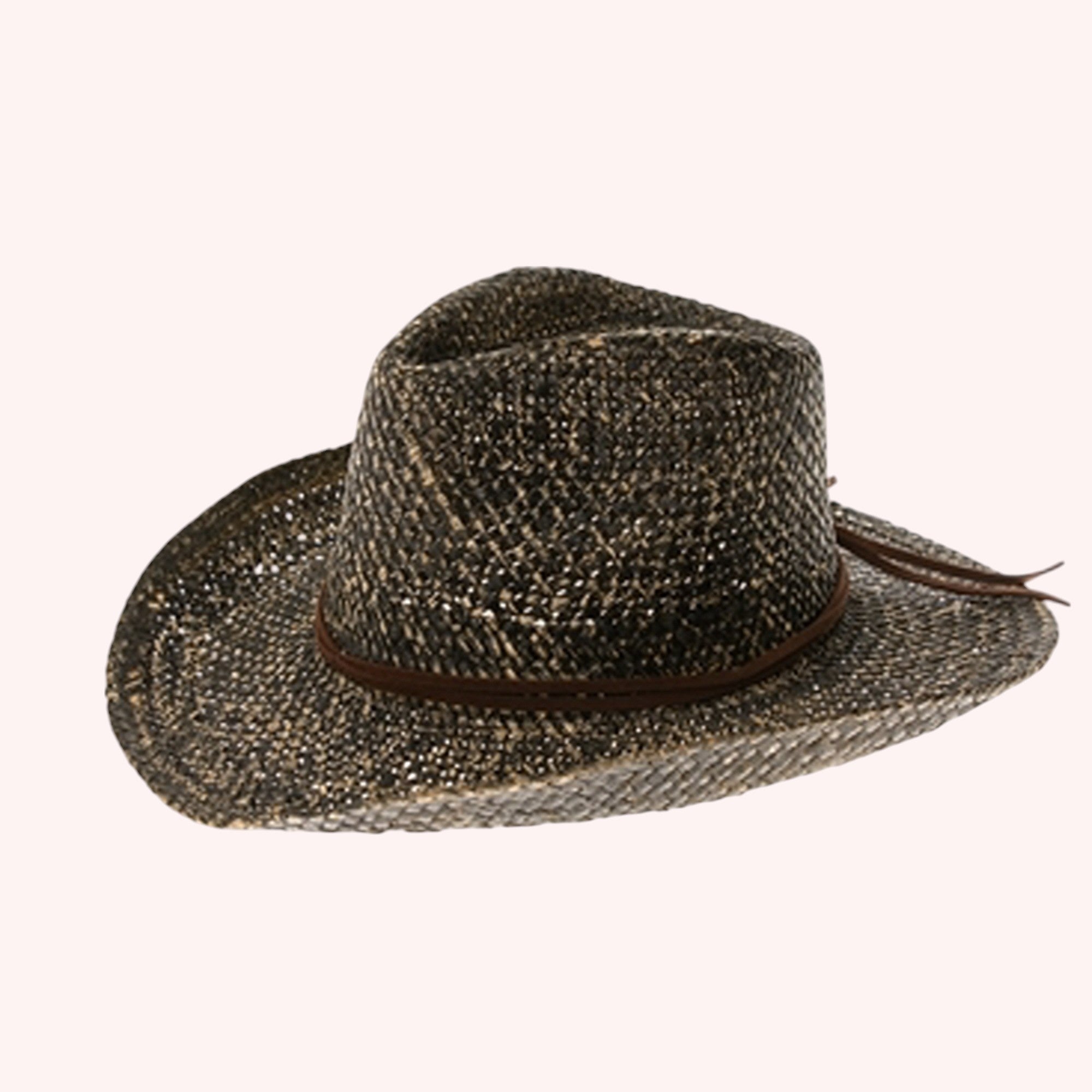 Black Stain Straw Cowboy Hat