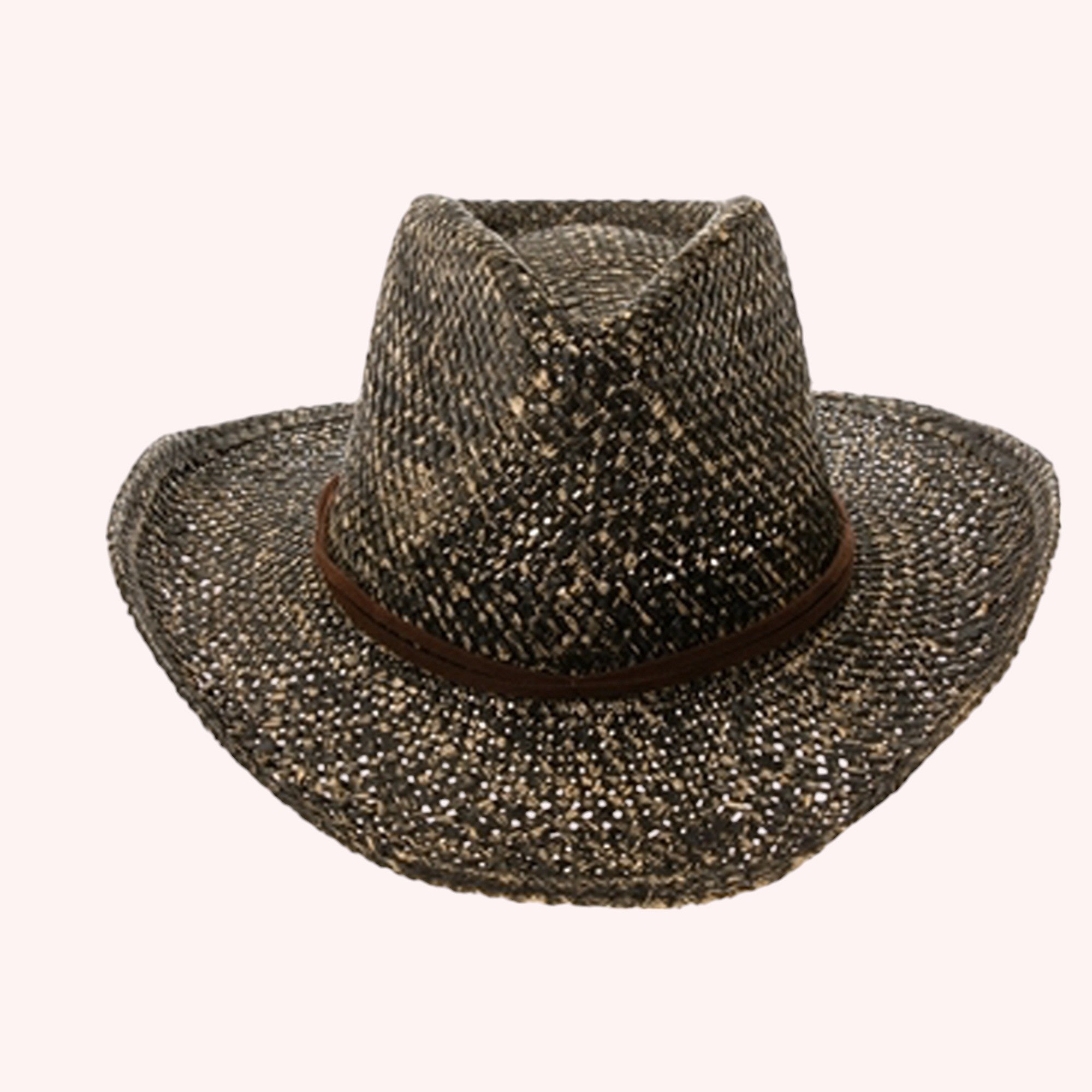 Black Stain Straw Cowboy Hat