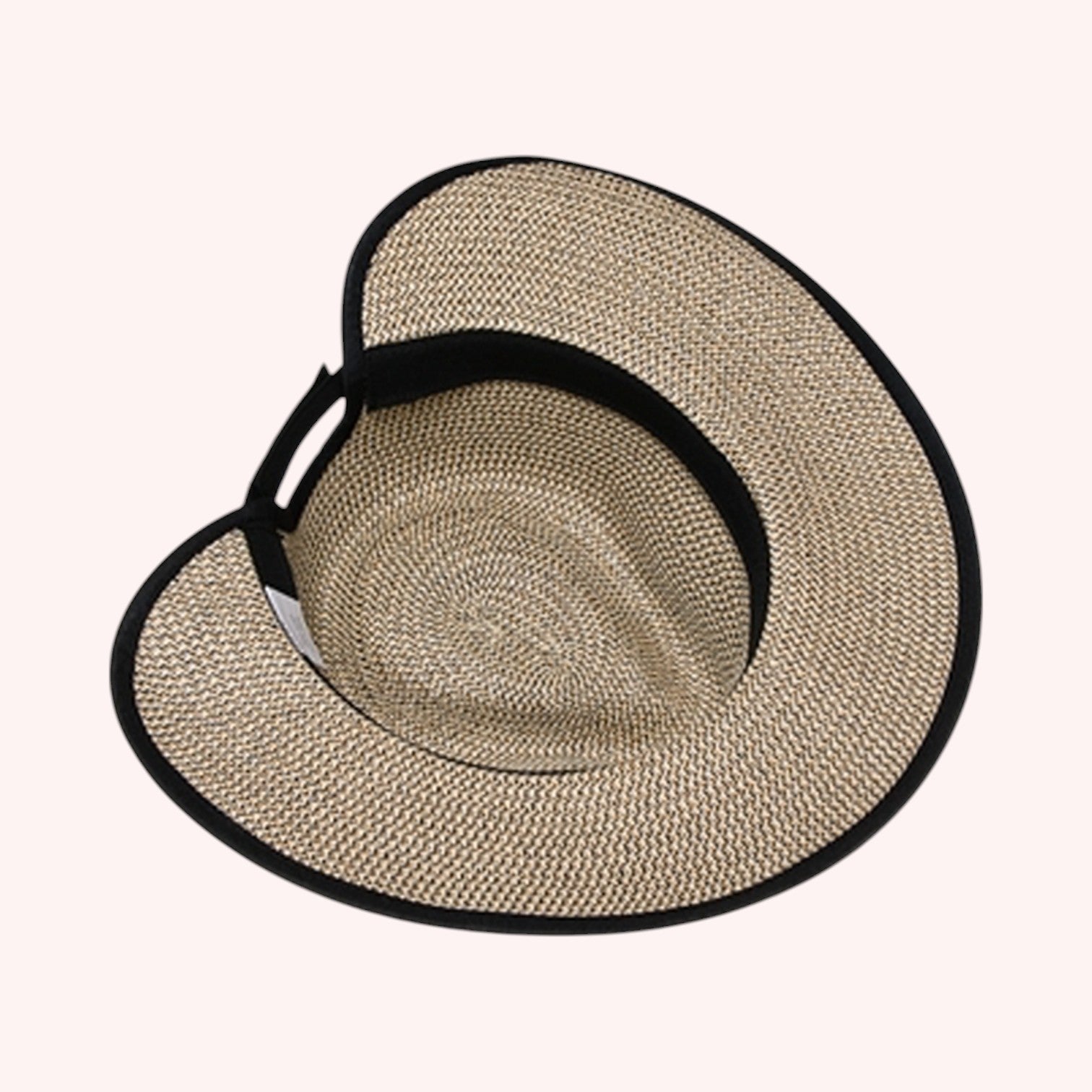 Ponytail Straw Fedora Hat