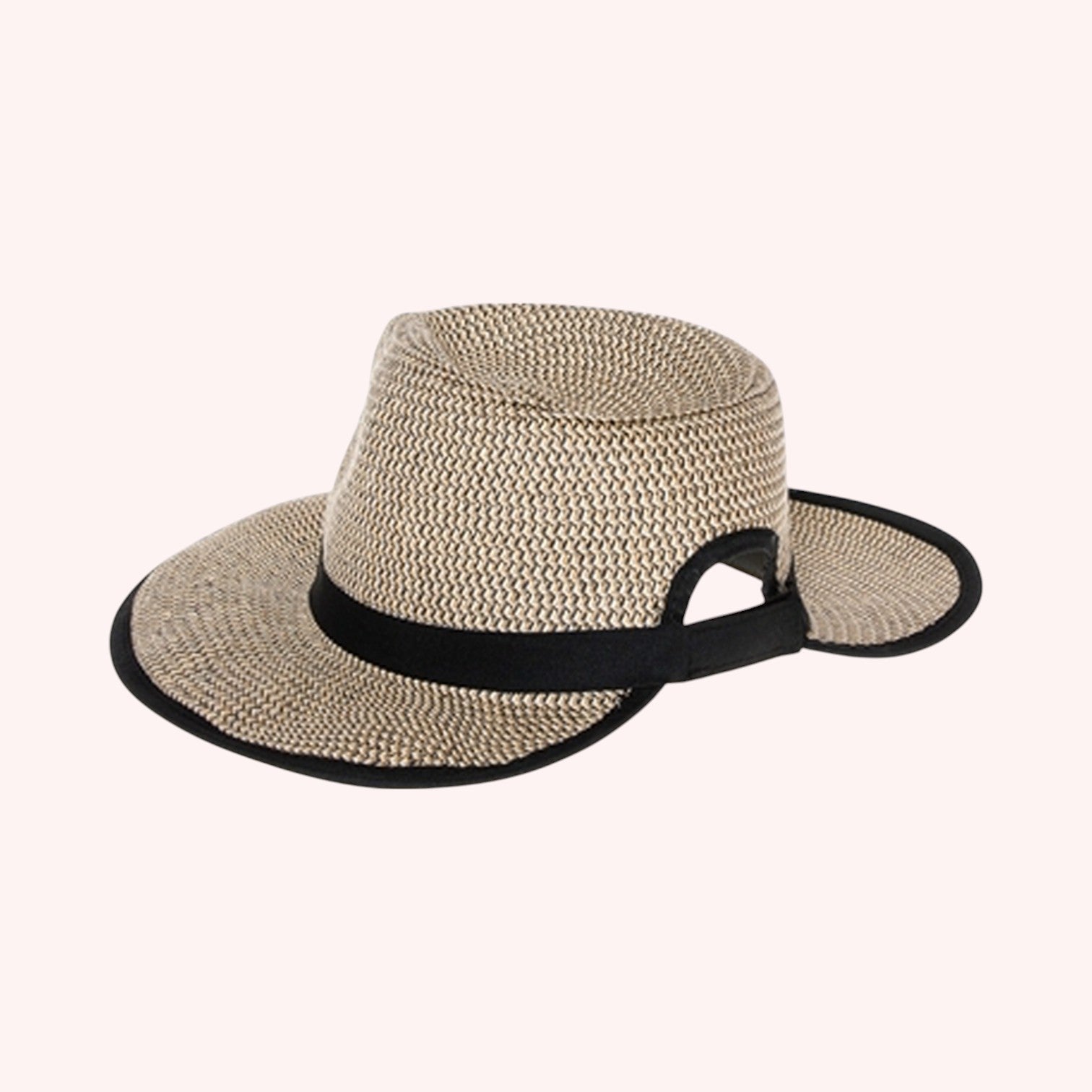 Ponytail Straw Fedora Hat