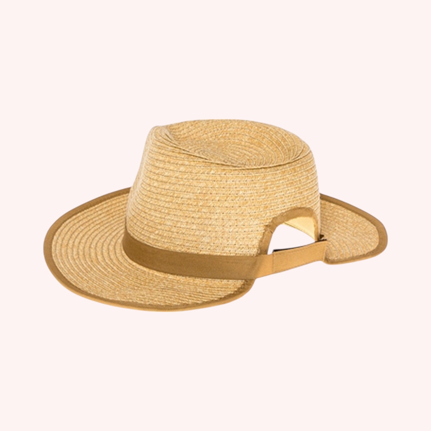 Ponytail Straw Fedora Hat