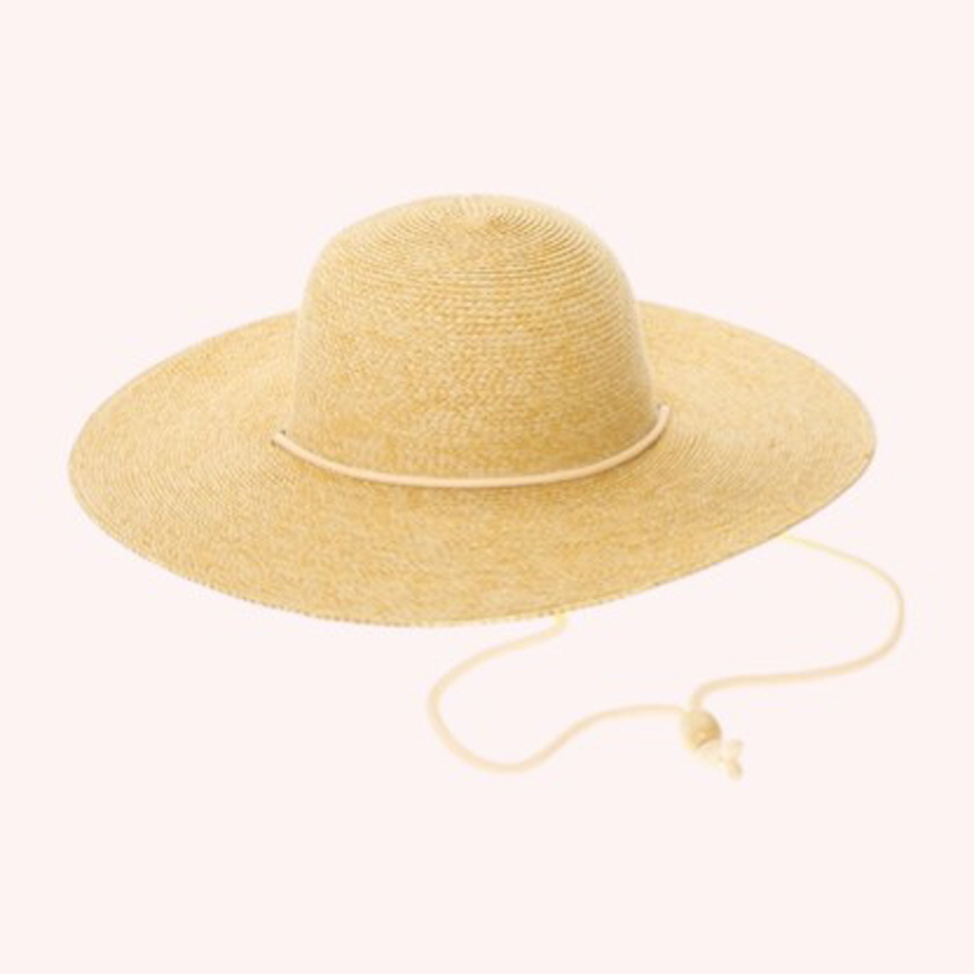 Packable Straw Sun Hat w/ Chin Cord - 4 Colors