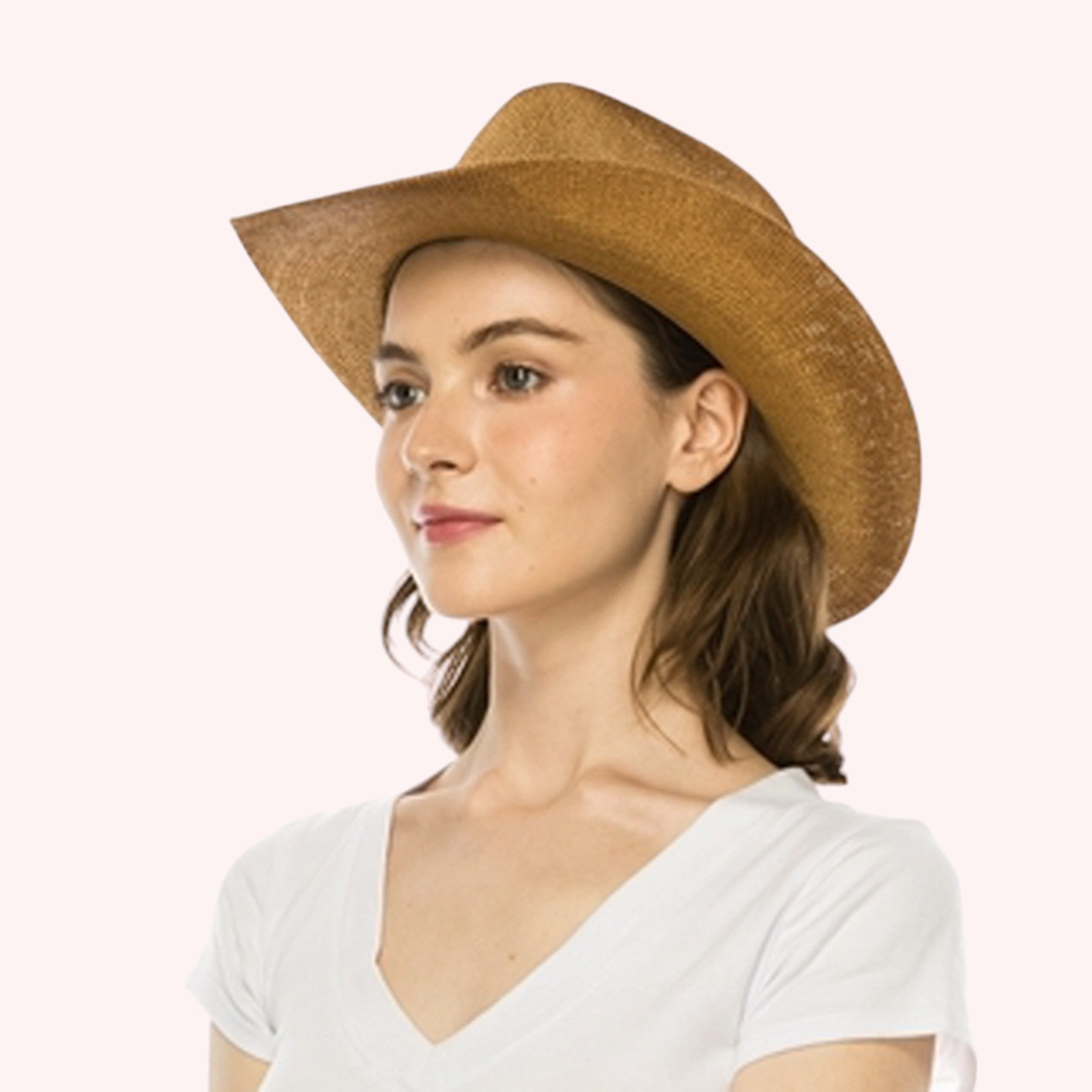 Starched Straw Cowboy Hat