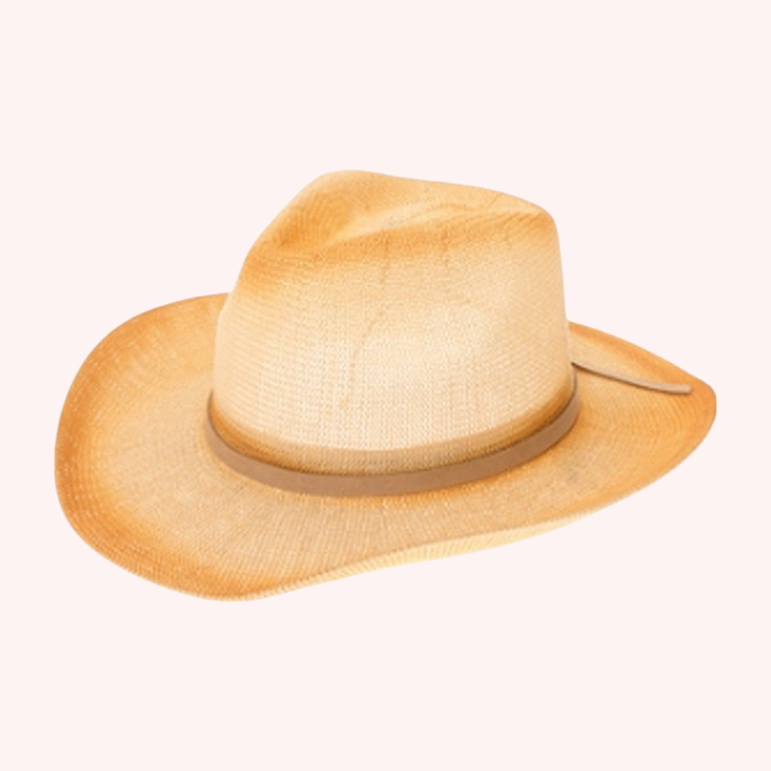 Starched Straw Cowboy Hat