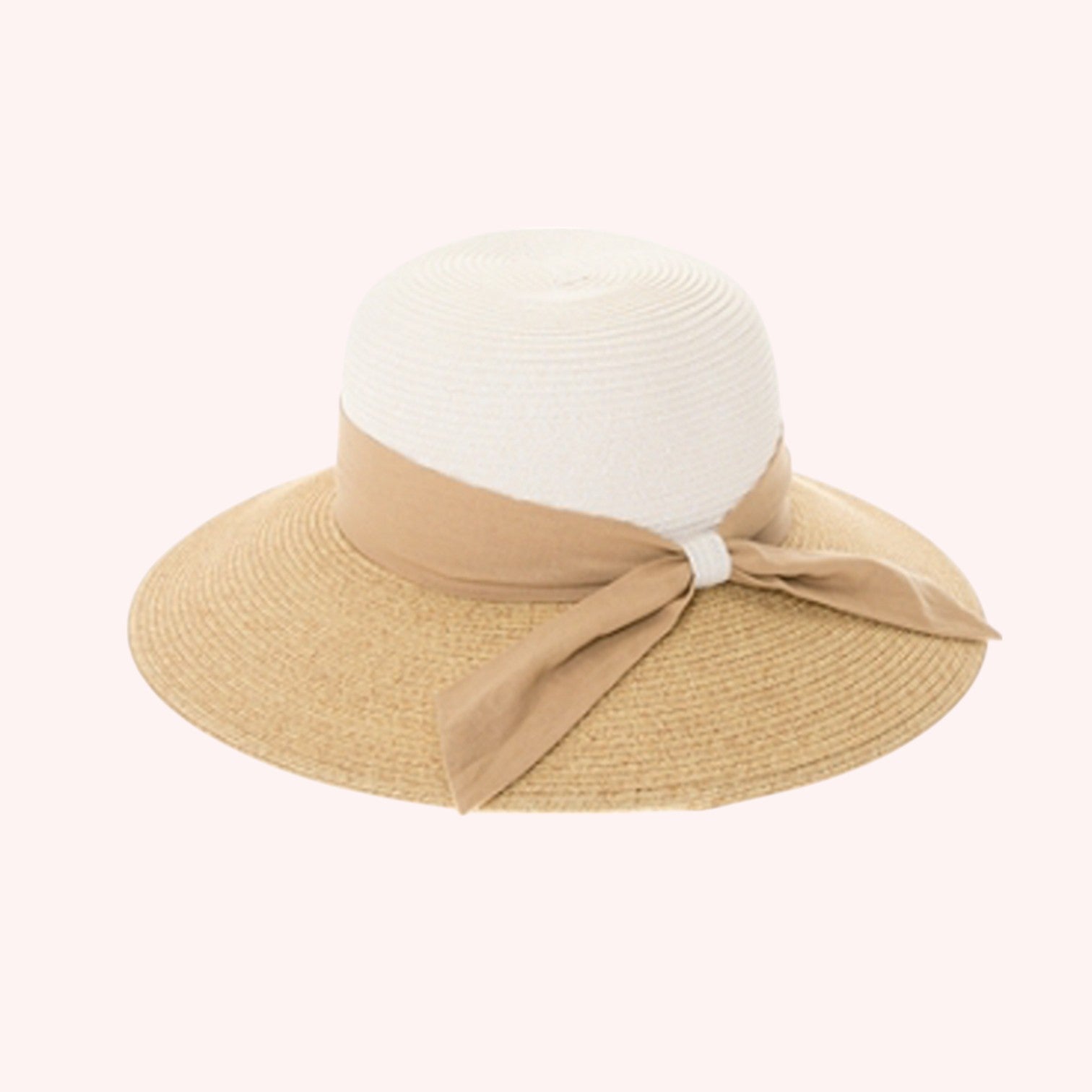 Two-tone Heather Sun Hat w/ Sash