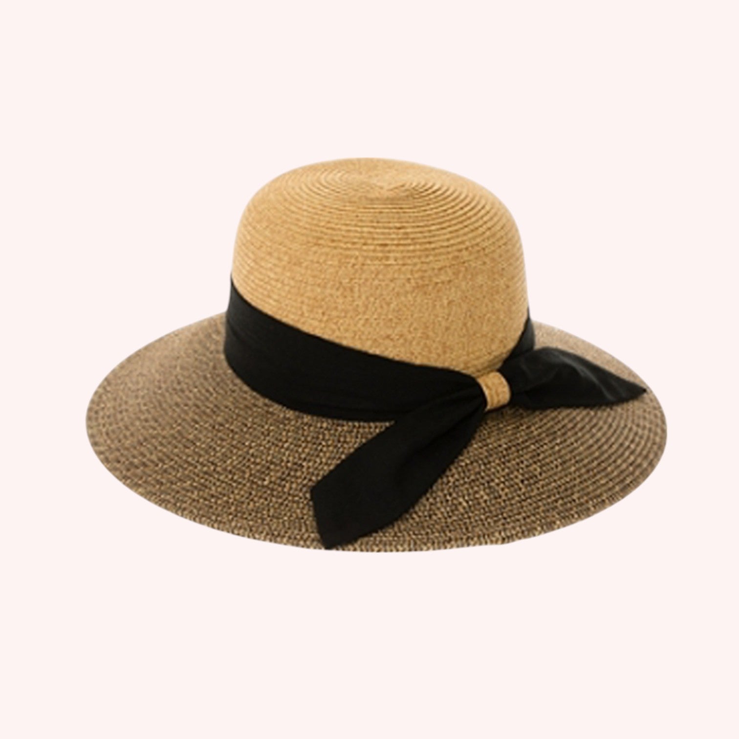 Two-tone Heather Sun Hat w/ Sash