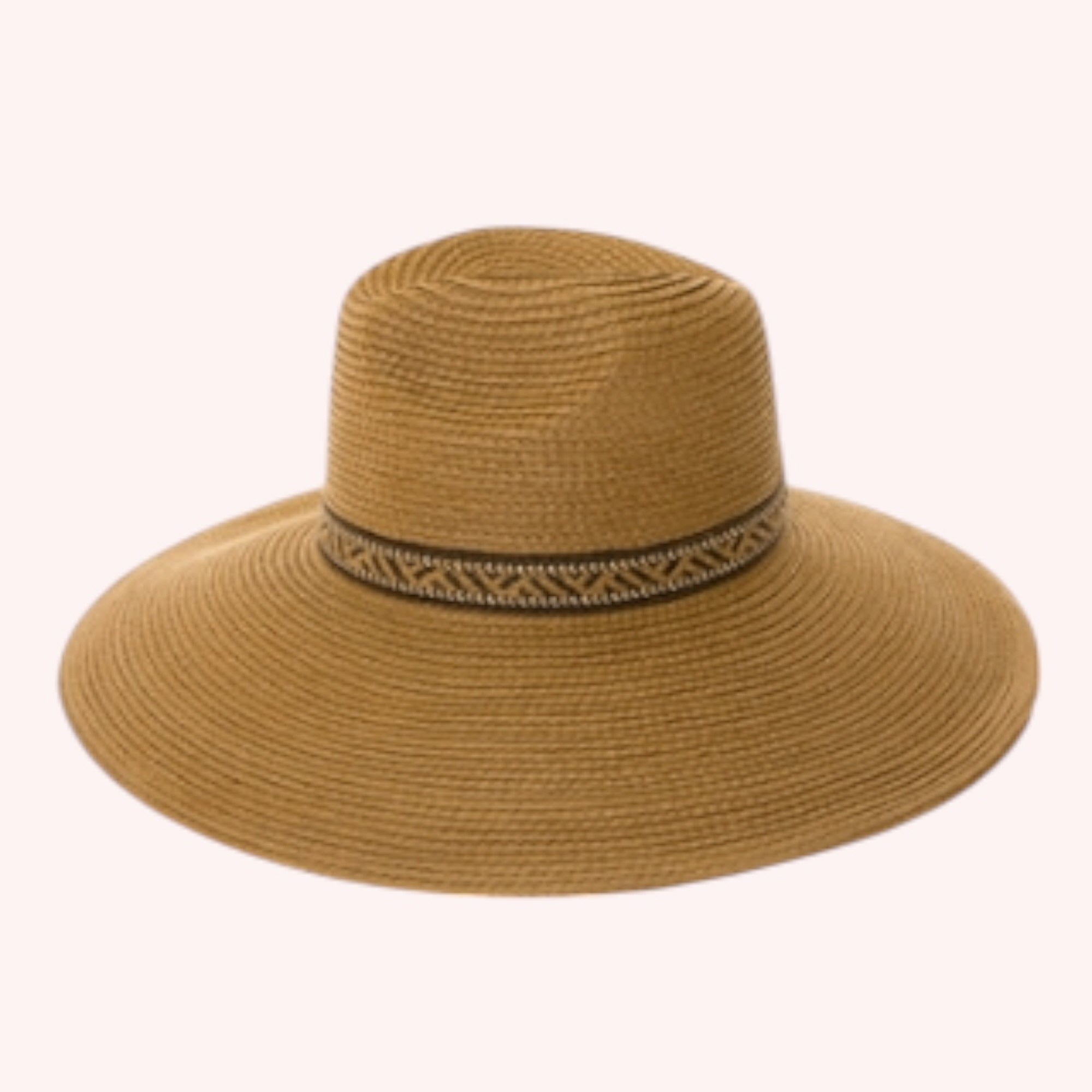 Large Brim Safari Sun Hat - Tribal Band