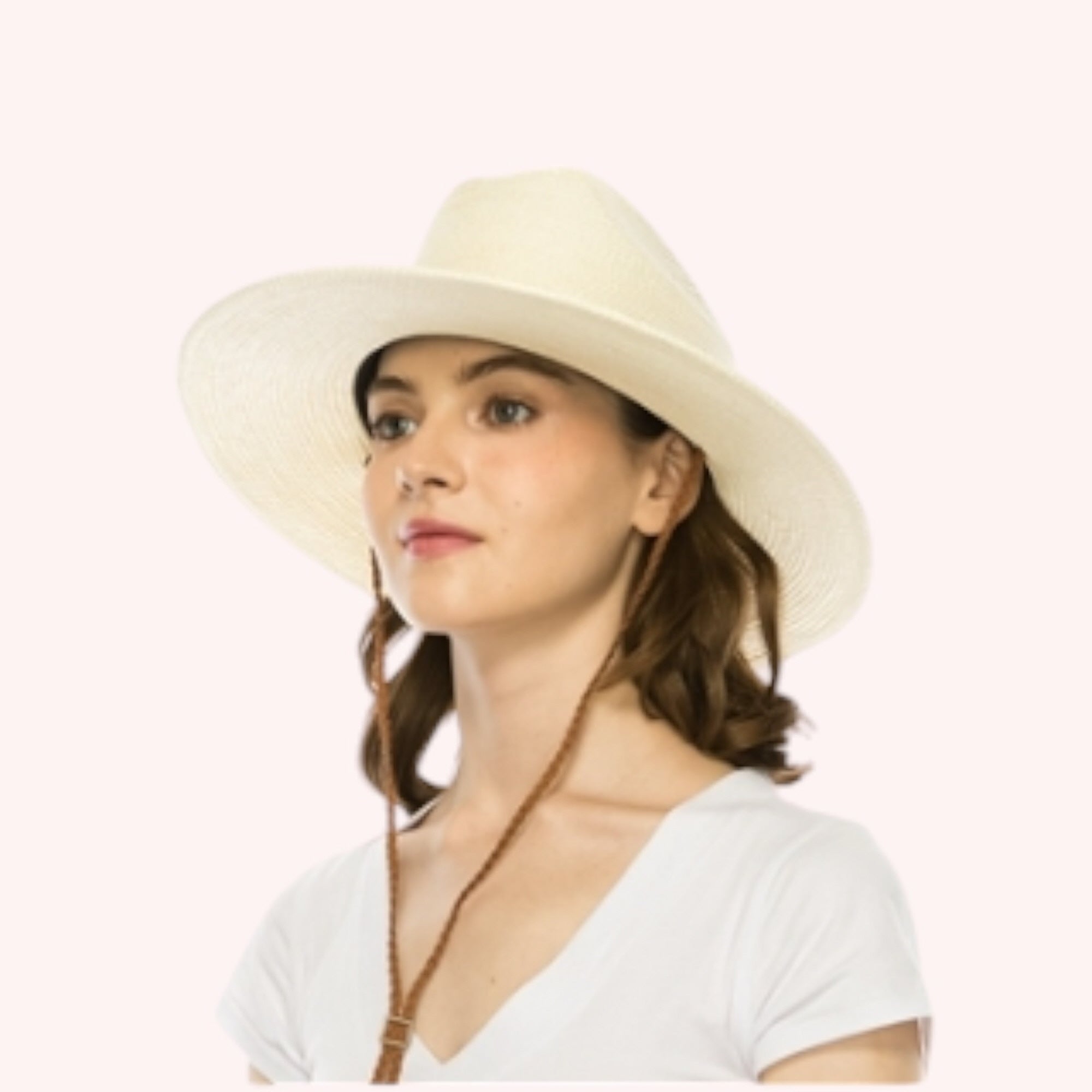 Packable Straw Cowboy Hat w/ Tassel Cord