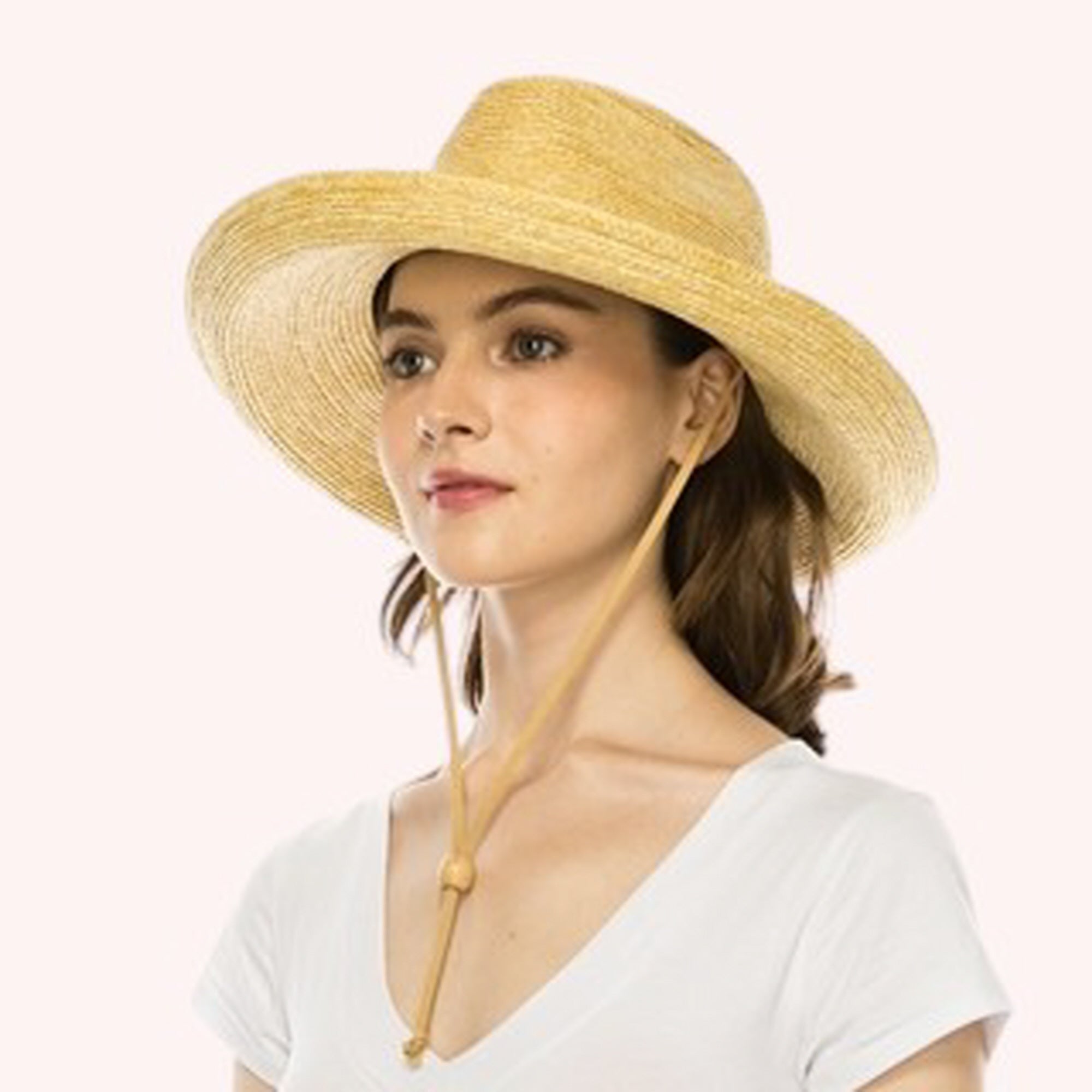 Packable Straw Safari w/ Chin Cord