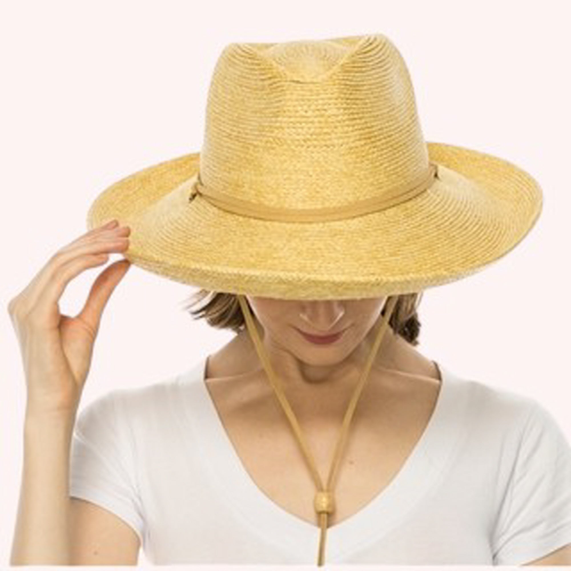 Packable Straw Safari w/ Chin Cord