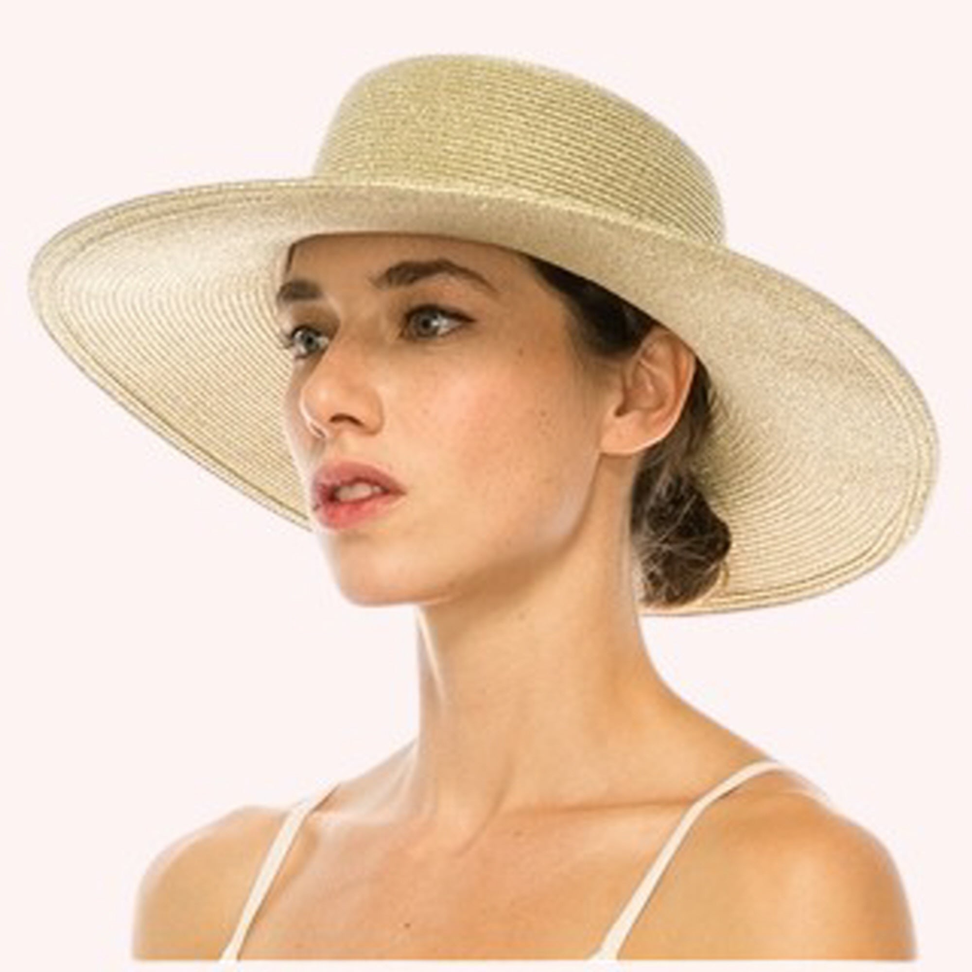 Straw Sun Hat w/ 2-Tone Band