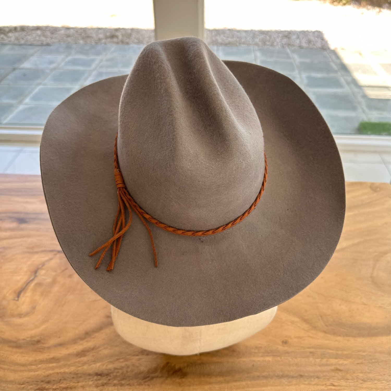 WOOL CATTLEMAN COWBOY WESTERN  HAT W/ SUEDE BELT (Copy)