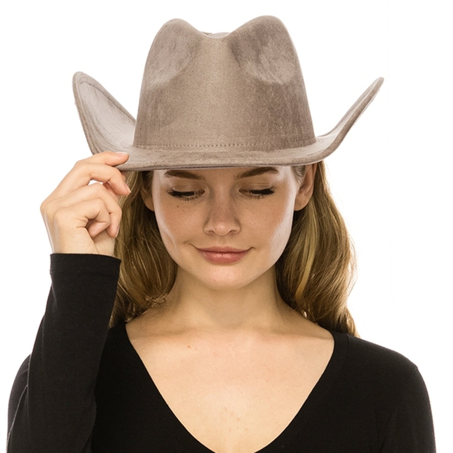 FASHION VEGAN SUEDE COWBOY HAT