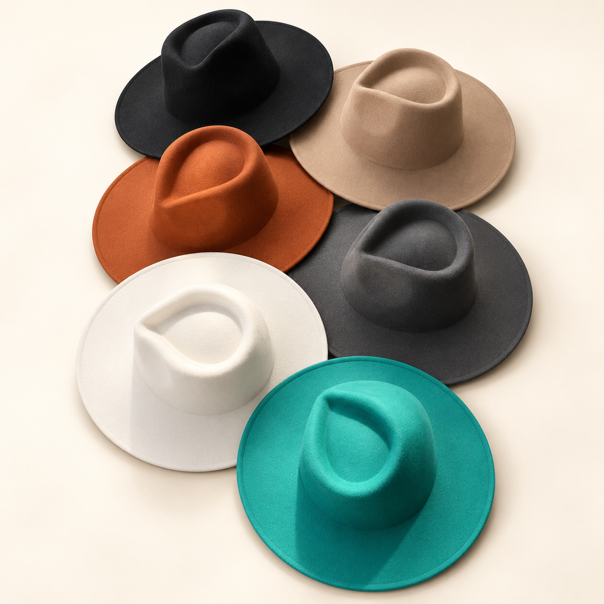 Classic Vegan Felt Wide Brim Rancher Hat