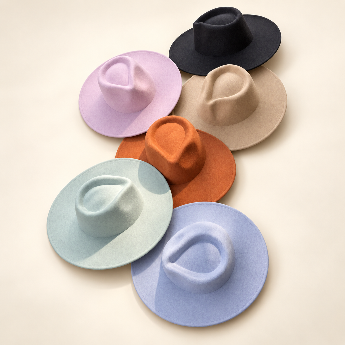 Classic Vegan Felt Wide Brim Rancher Hat
