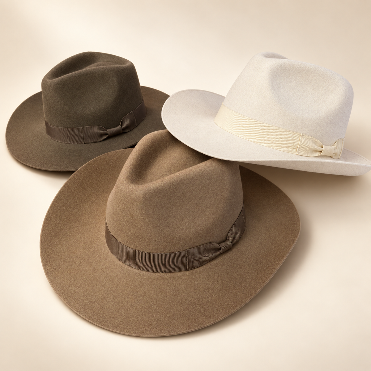 Wool Rancher Cowboy Hat with Ribbon Band
