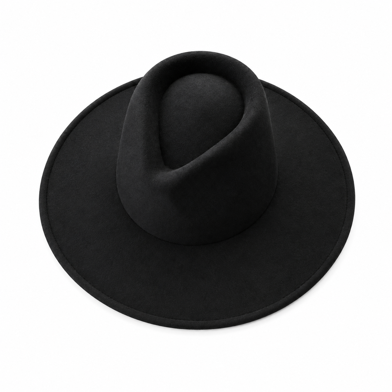 Vegan Felt Wide Brim Rancher Hat in Faux Felt