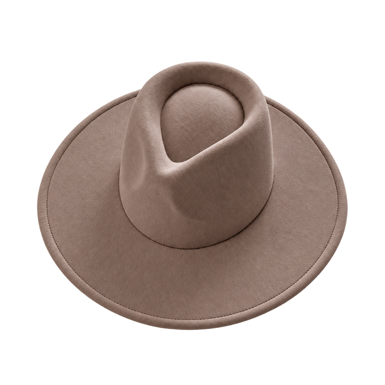 Vegan Felt Wide Brim Rancher Hat in Faux Felt