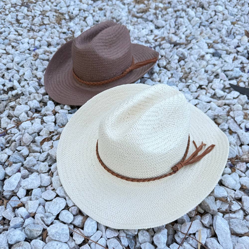 Braided Band Straw Cowboy Hat – Classic Western Summer Hat