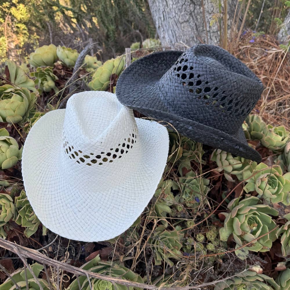 Open Weave Straw Cowboy Hat – Breathable Western Summer Hat