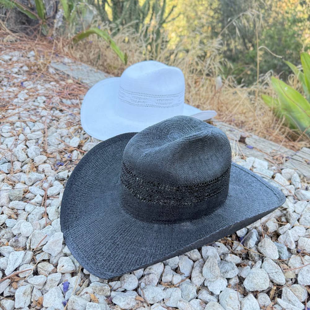 Woven Straw Vented Cowboy Hat – Shapeable Western Hat