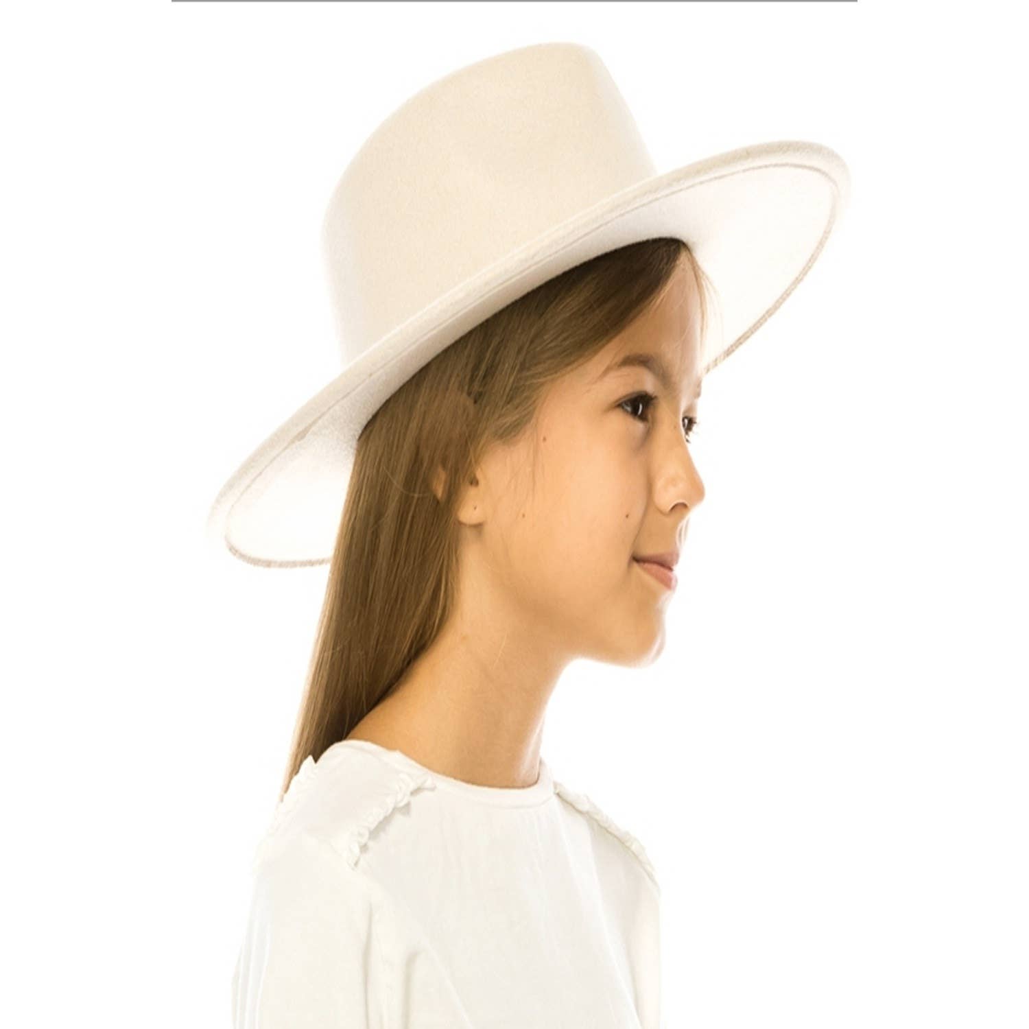 Kids XS Vegan Felt Wide Brim Rancher Hat