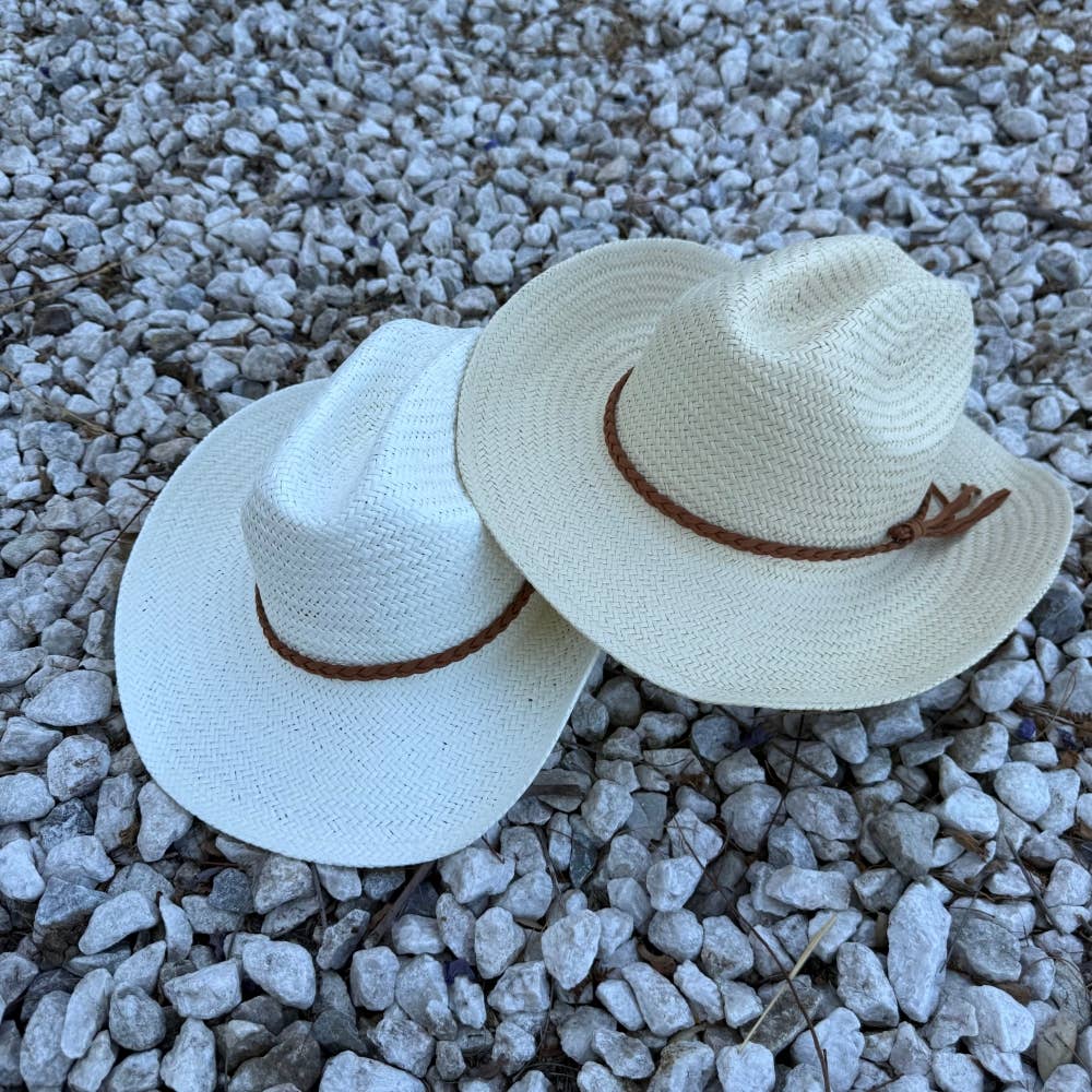 Braided Band Straw Cowboy Hat – Classic Western Summer Hat