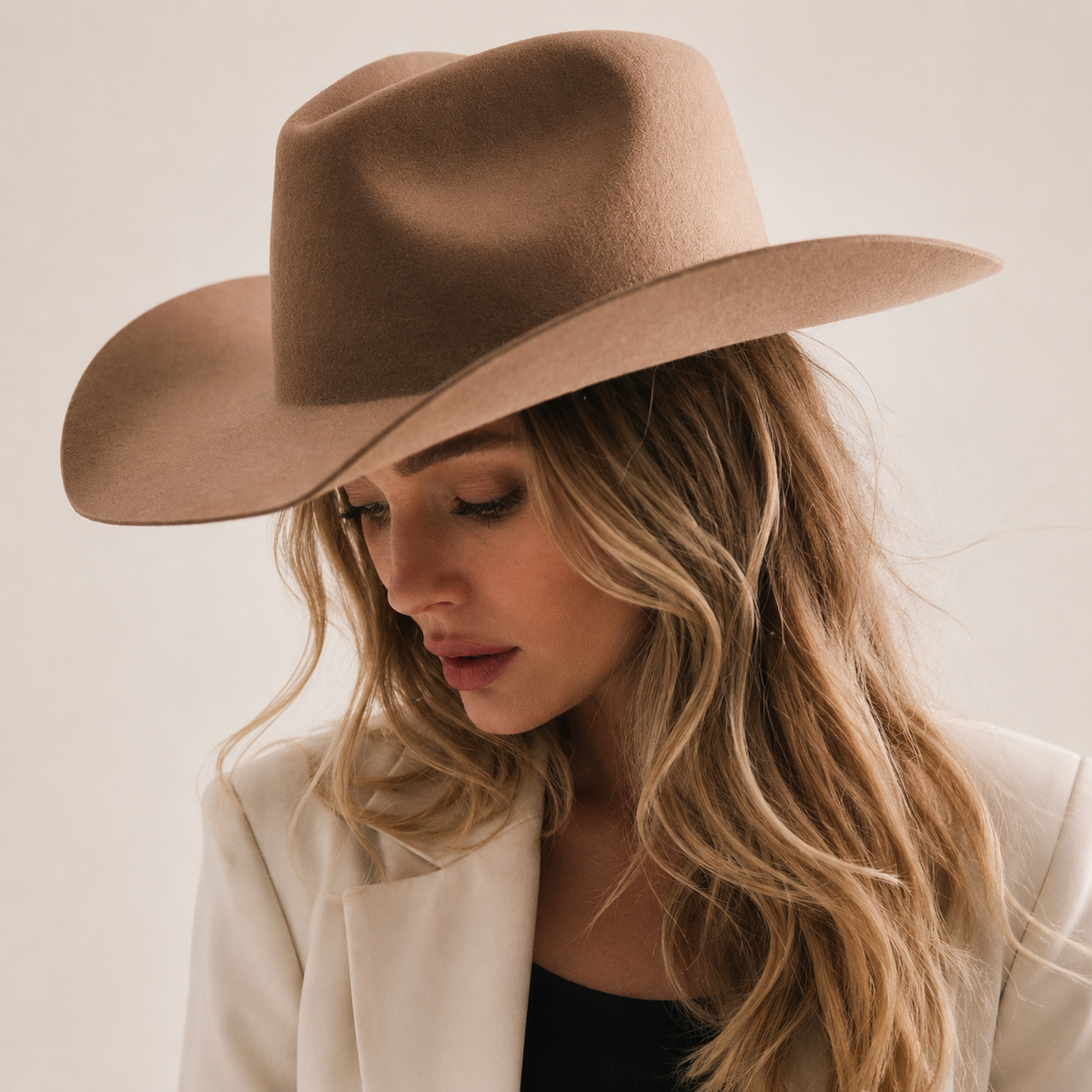 Structured Wool Rancher Cowboy Hat