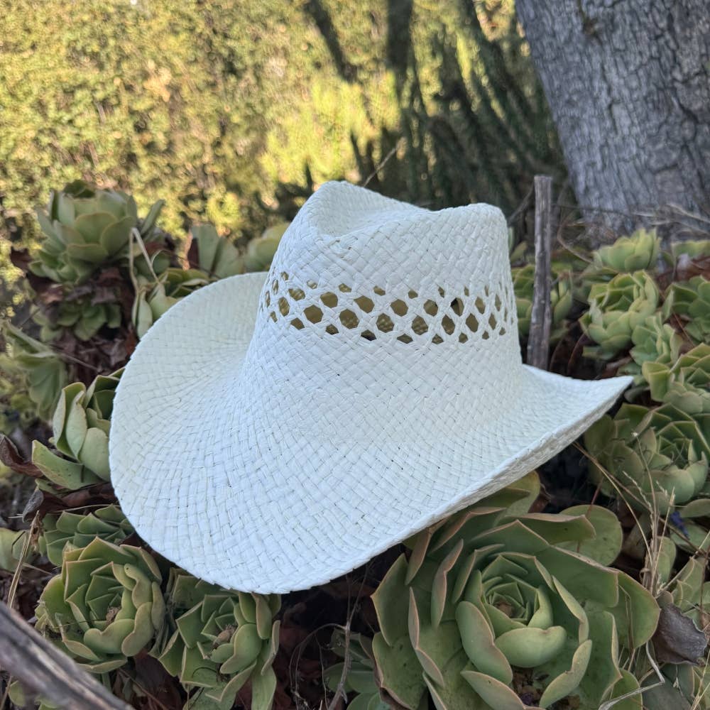 Open Weave Straw Cowboy Hat – Breathable Western Summer Hat
