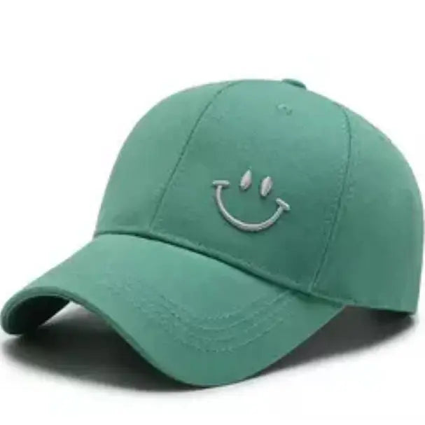 BASEBALL CAP W/ SMILE FACE EMBROIDERY