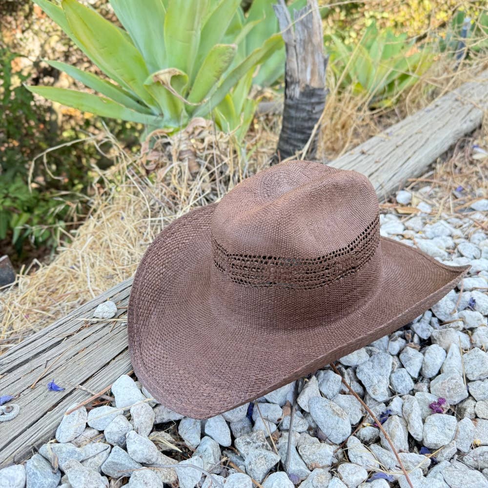 Woven Straw Vented Cowboy Hat – Shapeable Western Hat