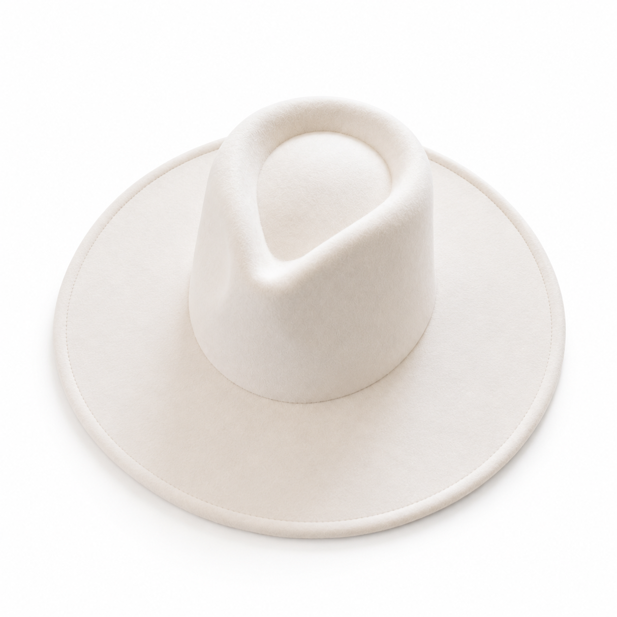 Vegan Felt Wide Brim Rancher Hat in Faux Felt